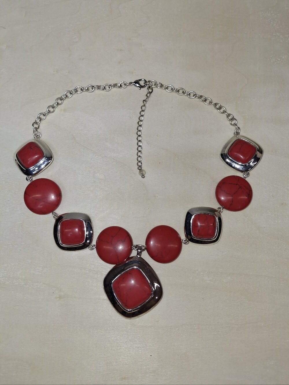 Red Statement Pendant - Picture 4 of 5